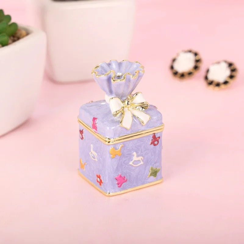 Candy Shape Jewelry Storage Boxes Enamel Alloy Gift Containers