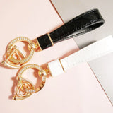 Car Styling Keychain Leather Women's Key Ring Chain Pendant Accessories H Gift