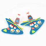 Cartoon Chopsticks Acrylic Drop Earrings for Women