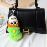Rabbit Fur Pendant Keychain Plush Jewelry Rabbit Fur Ball Mini Plush Keychain