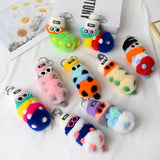 Rabbit Fur Pendant Keychain Plush Jewelry Rabbit Fur Ball Mini Plush Keychain
