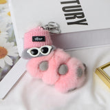 Rabbit Fur Pendant Keychain Plush Jewelry Rabbit Fur Ball Mini Plush Keychain