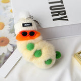 Rabbit Fur Pendant Keychain Plush Jewelry Rabbit Fur Ball Mini Plush Keychain