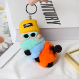 Rabbit Fur Pendant Keychain Plush Jewelry Rabbit Fur Ball Mini Plush Keychain
