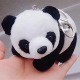 Cute Plush Panda Keychain for Backpacks Key Chain Ring