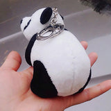 Cute Plush Panda Keychain for Backpacks Key Chain Ring