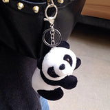 Cute Plush Panda Keychain for Backpacks Key Chain Ring