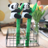 Panda Plush Keychain Bamboo Charm Pendant Backpack Key Ring Gift