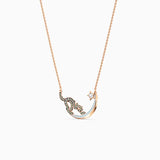 Cattitude Rose Cat-shaped Necklace Moon And Star Romantic Indian Jewelry