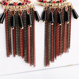 Bohemian Chain Tassel Clip-on Earrings for Women