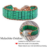 Chakra Bracelet Natural Stone Leather Wrap Couples Bracelets