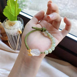 Chalcedony Rabbit Hetian Jade Strawberry Quartz Agate Bracelet