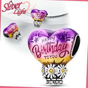 Heart Balloon Flower Bead for Bracelet Necklace
