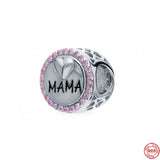 Pink Heart Bead Bracelet Fit Bracelet 925 Silver DIY Jewelry Gift