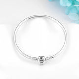 925 Sterling Silver Snowflake Bead Bracelet DIY for Women Jewelry