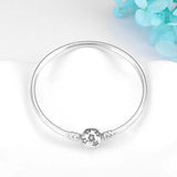 925 Sterling Silver Snowflake Bead Bracelet DIY for Women Jewelry
