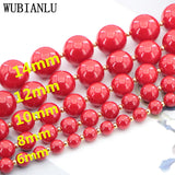 Charming Red Coral Beads Necklace Chain Choker Women Natural Stone Jewelry