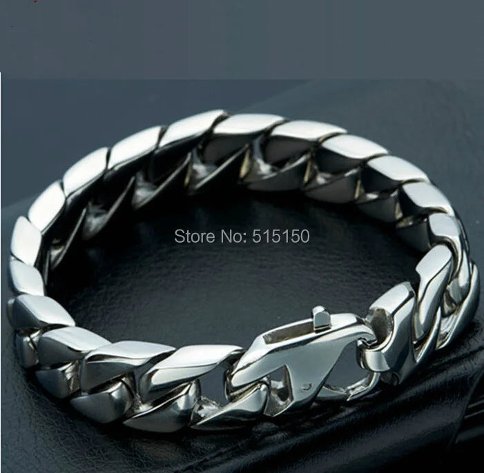 High Boy's Stainless Steel Chain Bracelet for Christmas