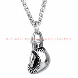 Men's Boxing Glove Pendant Necklace Heavy Silver/Gold/Black 316L Stainless Steel