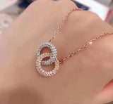 Round Rose Necklace Woman Romantic Gift