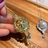Pearl Pendant Necklace for Women Diamond Anniversary Gift