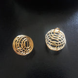 200pcs Alloy Spiral Beads Cages Pendants Jewelry DIY Gold/Silver 14x15mm/20x25mm