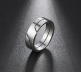 Stainless Steel Rings Men Women Unisex Couple Jewelry Wedding Band