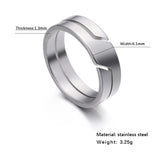Stainless Steel Rings Men Women Unisex Couple Jewelry Wedding Band