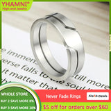 Stainless Steel Rings Men Women Unisex Couple Jewelry Wedding Band