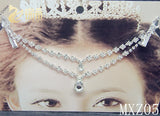 Girls Latin Dance Headwear Princess Chain Forehead Ornaments