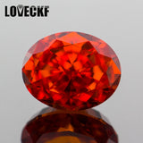 Red Oval CZ High Carbon Lab Diamond for Jewelry Making
