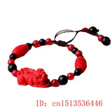 Cinnabar PIXIU Bracelet DIY Health Wealth Lucky Women Jade Beads Jewelry