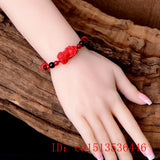 Cinnabar PIXIU Bracelet DIY Health Wealth Lucky Women Jade Beads Jewelry