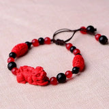 Cinnabar PIXIU Bracelet DIY Health Wealth Lucky Women Jade Beads Jewelry