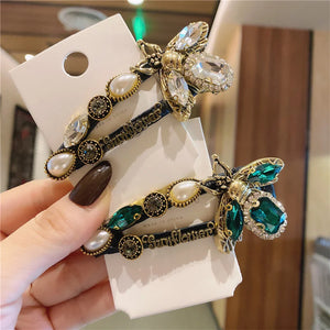 Chinese Pearls Hair Clips for Women Geometric Animal Barrettes Headwear