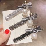 Chinese Pearls Hair Clips for Women Geometric Animal Barrettes Headwear