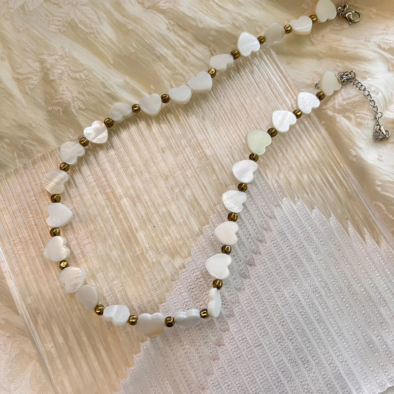 Chinese Retro Beaded Autumn Pearl Baroque Stone Necklace All-match Sweater Chain