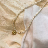 Chinese Retro Beaded Autumn Pearl Baroque Stone Necklace All-match Sweater Chain