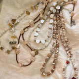 Chinese Retro Beaded Autumn Pearl Baroque Stone Necklace All-match Sweater Chain