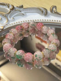 Chinese Style Sakura Glass Beaded Bracelet for Women
