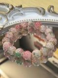 Chinese Style Sakura Glass Beaded Bracelet for Women