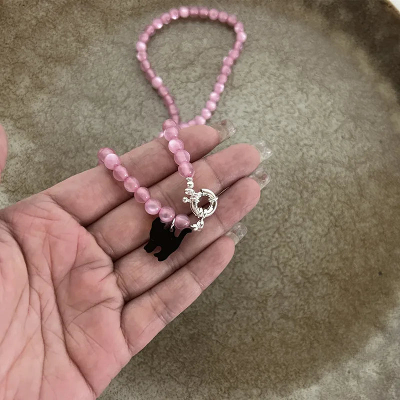 Chinese Style Stone Wood Pearl Beaded Necklace Collection
