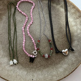 Chinese Style Stone Wood Pearl Beaded Necklace Collection