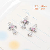Chinese Style Zirconium Cross Star Pendant Beaded DIY Necklace Bracelet
