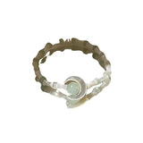 Chinese Women Bamboo Beads Bracelet Moon Elastic Jewelry Gift