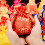 Chinese Knot Christmas Bag Silk Brocade Jewelry Pouch 4pcs/lot