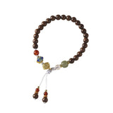 Chinese Sandalwood Bracelet, Adjustable Hand Circumference, 6mm Rosary