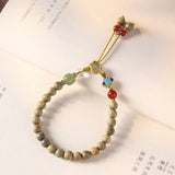 Chinese Sandalwood Bracelet, Adjustable Hand Circumference, 6mm Rosary