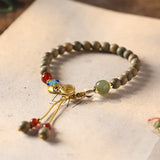 Chinese Sandalwood Bracelet, Adjustable Hand Circumference, 6mm Rosary