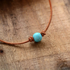 Semi Precious Stone Short Necklace Women Statement Necklaces